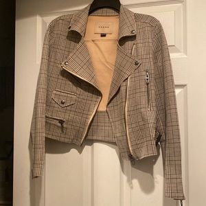 Blank NYC plaid moto jacket